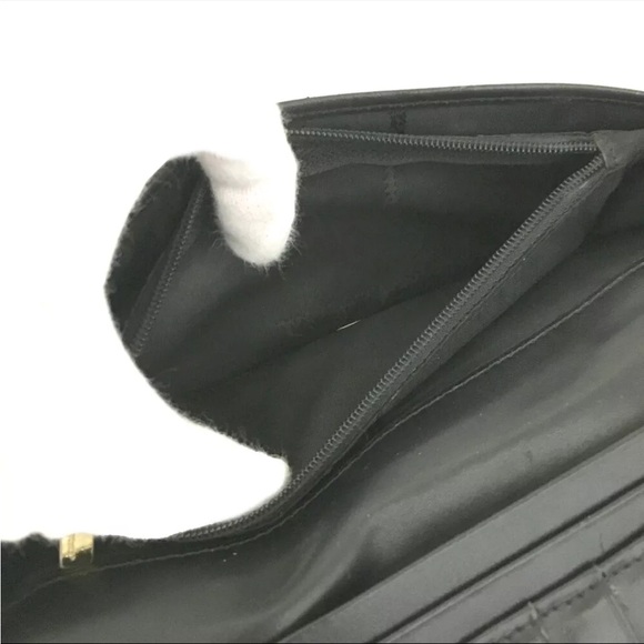 Salvatore Ferragamo Gancini Canvas Leather Long Bifold Wallet - Picture 7 of 8